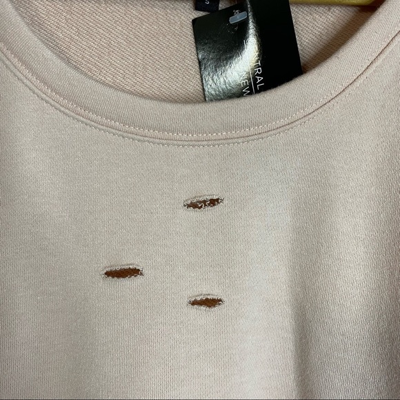 Central Park West Distressed Ripped Retro Peach T-Shirt Short Sleeve Small S - Picture 6 of 11